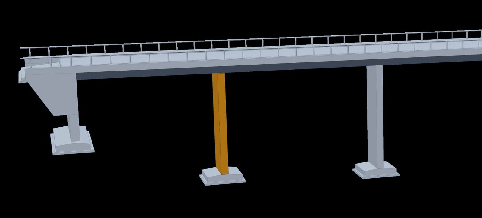 Pier P1 of bridge BR-01 highlighted